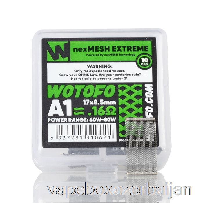 E-Juice Vape Wotofo nexMESH Mesh Replacement Coils 0.16ohm nexMESH Extreme A1